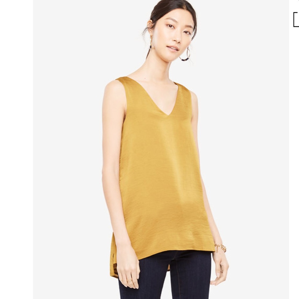 NWT Stepped Hem Tank, Antique Brass